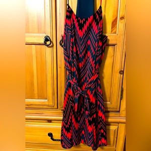 Spaghetti strap sundress with tie waist